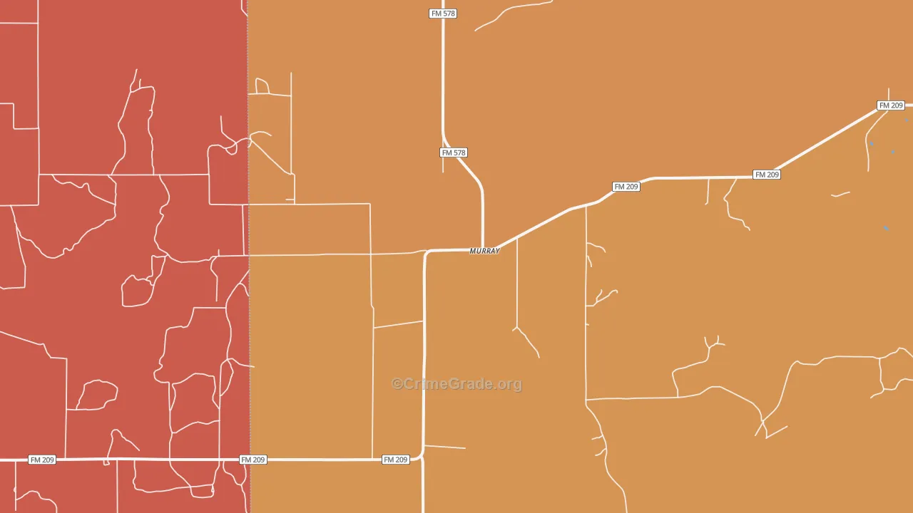 Murray, TX Map of Drug-Related Crime Rates