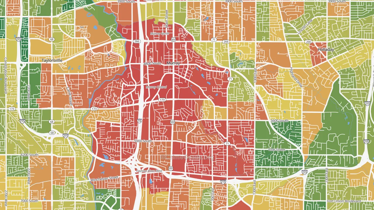 Murray, UT Map of Drug-Related Crime Rates