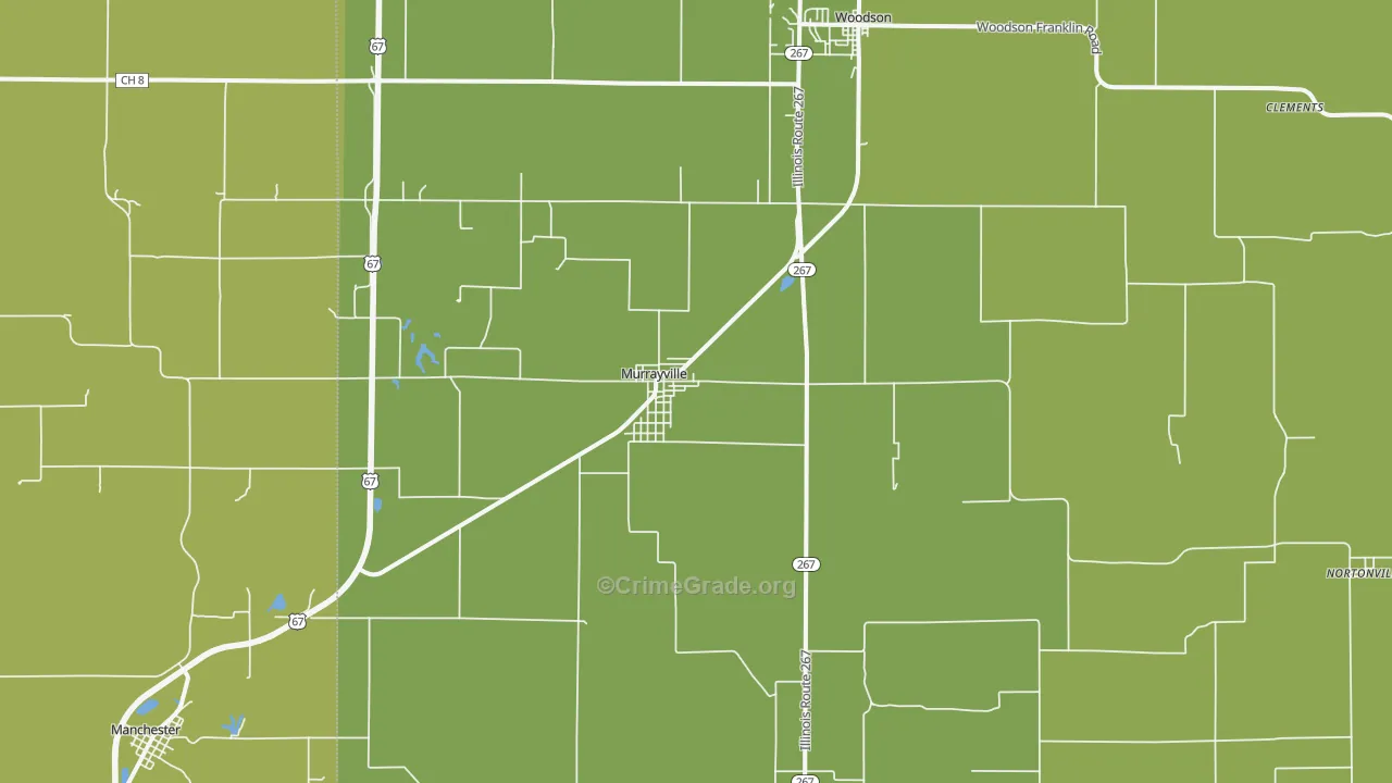 Murrayville, IL Map of Drug-Related Crime Rates
