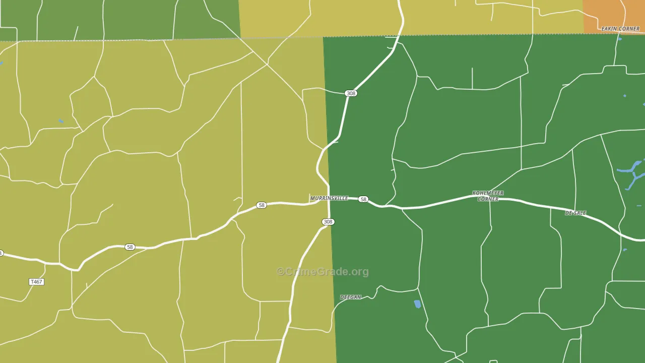 Murrinsville, PA Map of Drug-Related Crime Rates