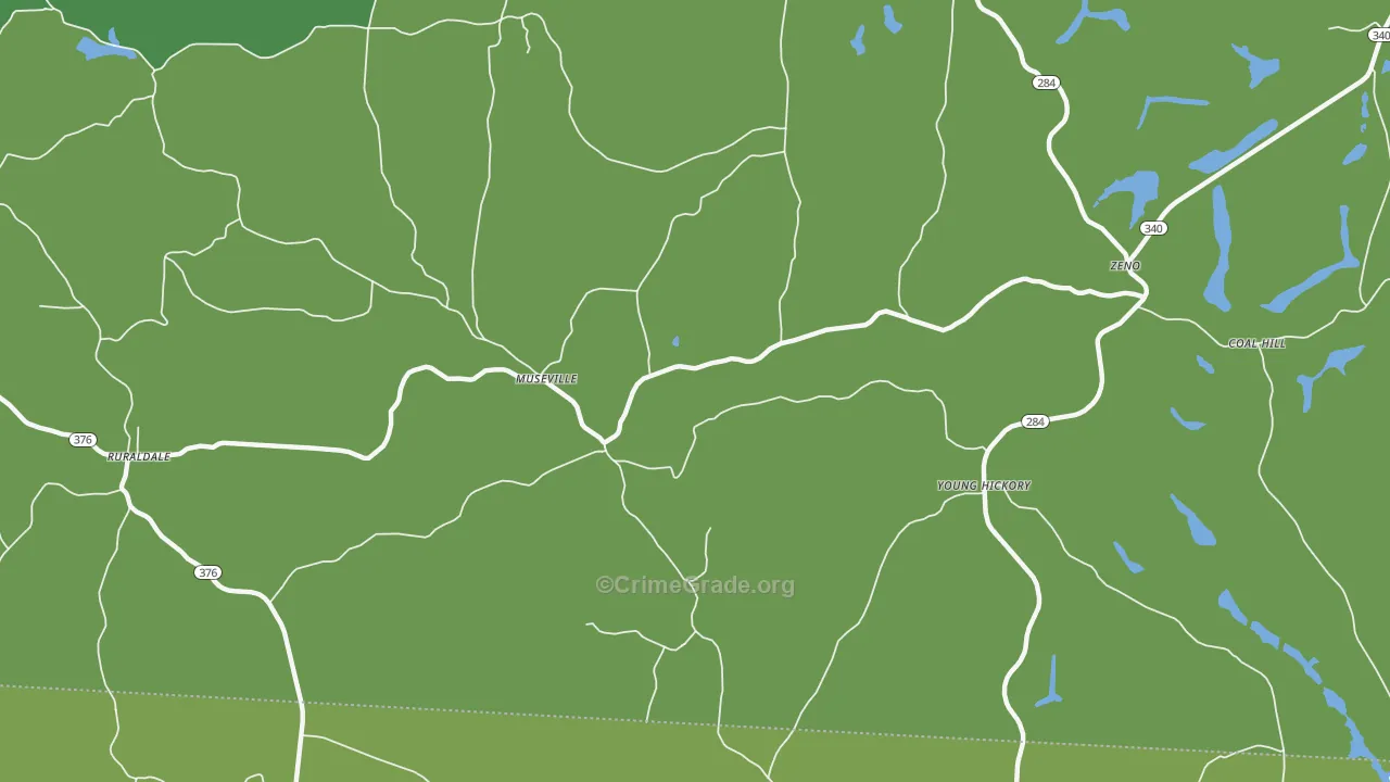 Museville, OH Map of Drug-Related Crime Rates