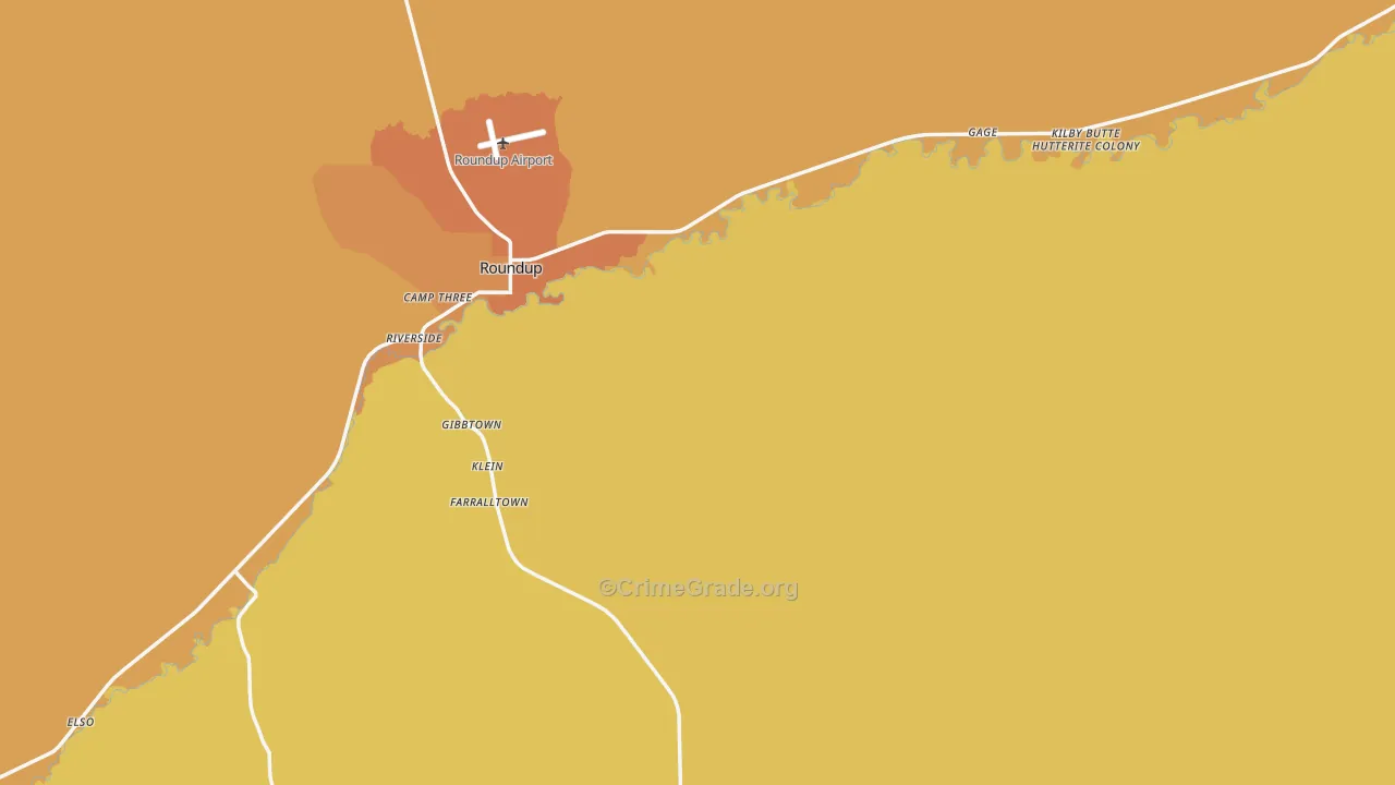 Musselshell County, MT Map of Drug-Related Crime Rates