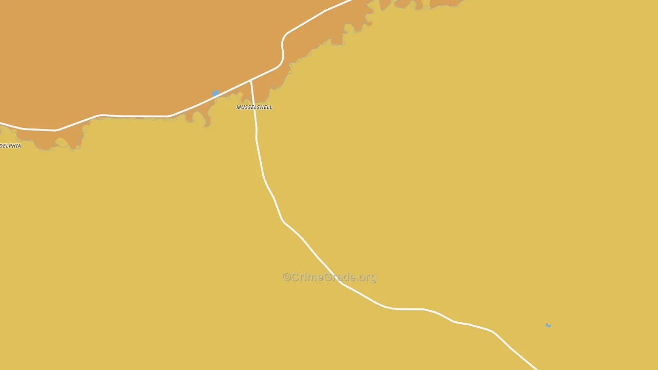 Musselshell, MT Map of Drug-Related Crime Rates