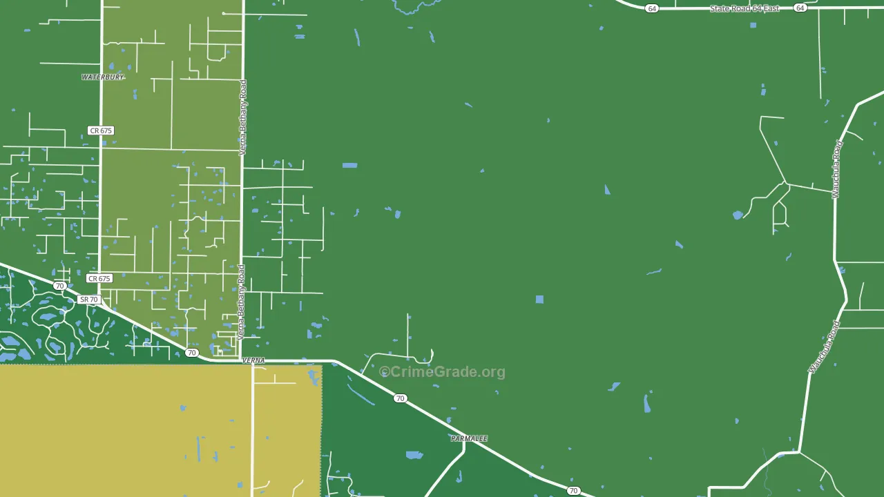 Myakka City, FL Map of Drug-Related Crime Rates