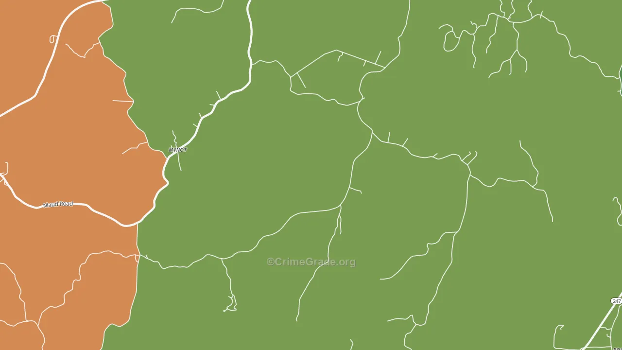 Mynot, AL Map of Drug-Related Crime Rates
