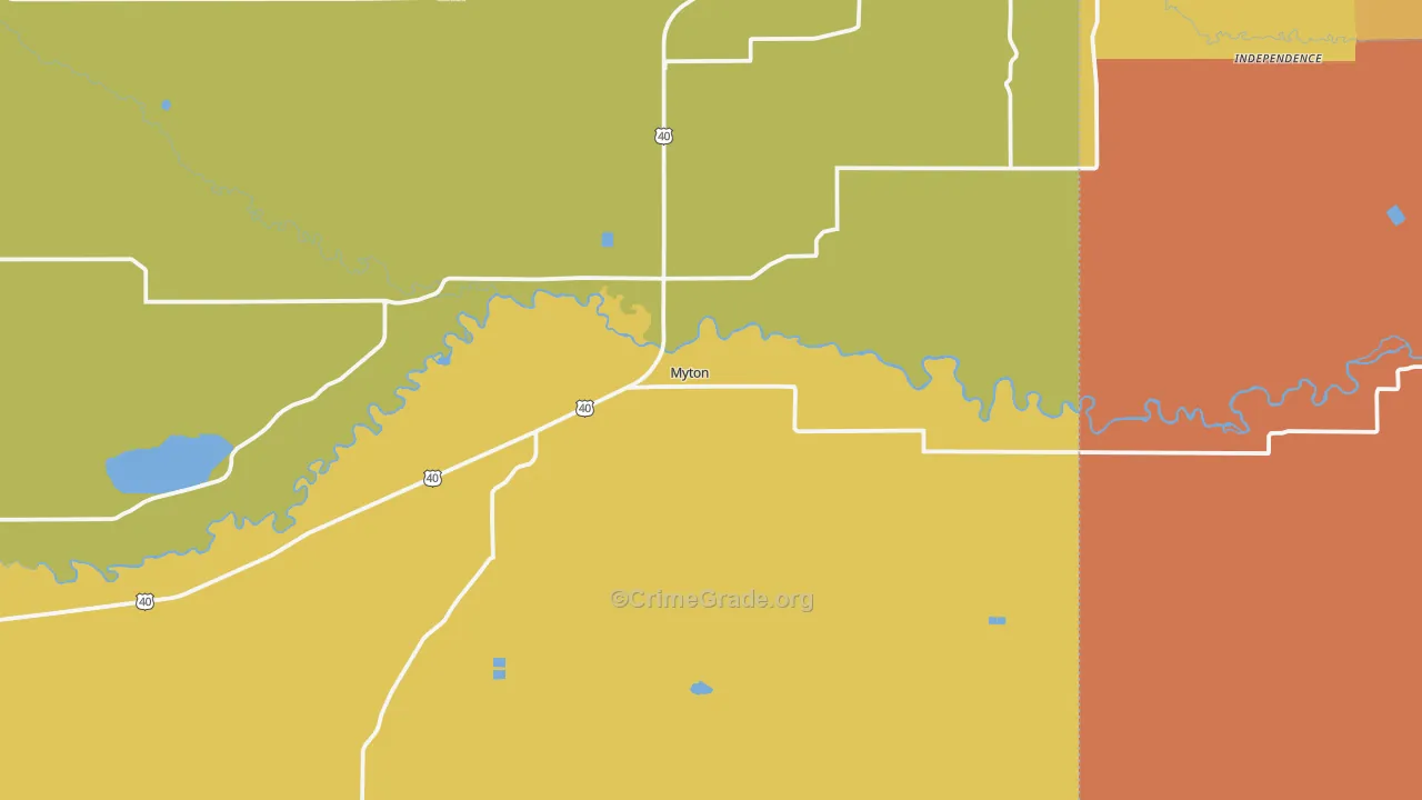Myton, UT Map of Drug-Related Crime Rates