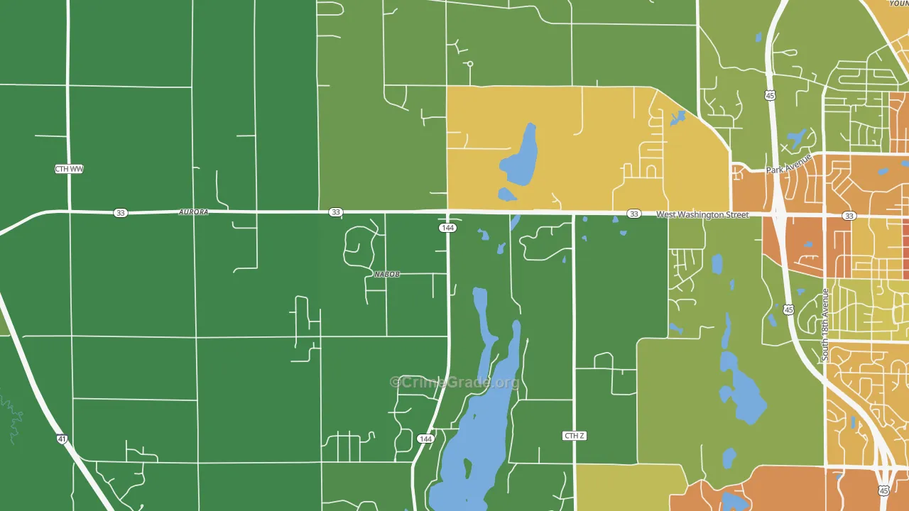 Nabob, WI Map of Drug-Related Crime Rates