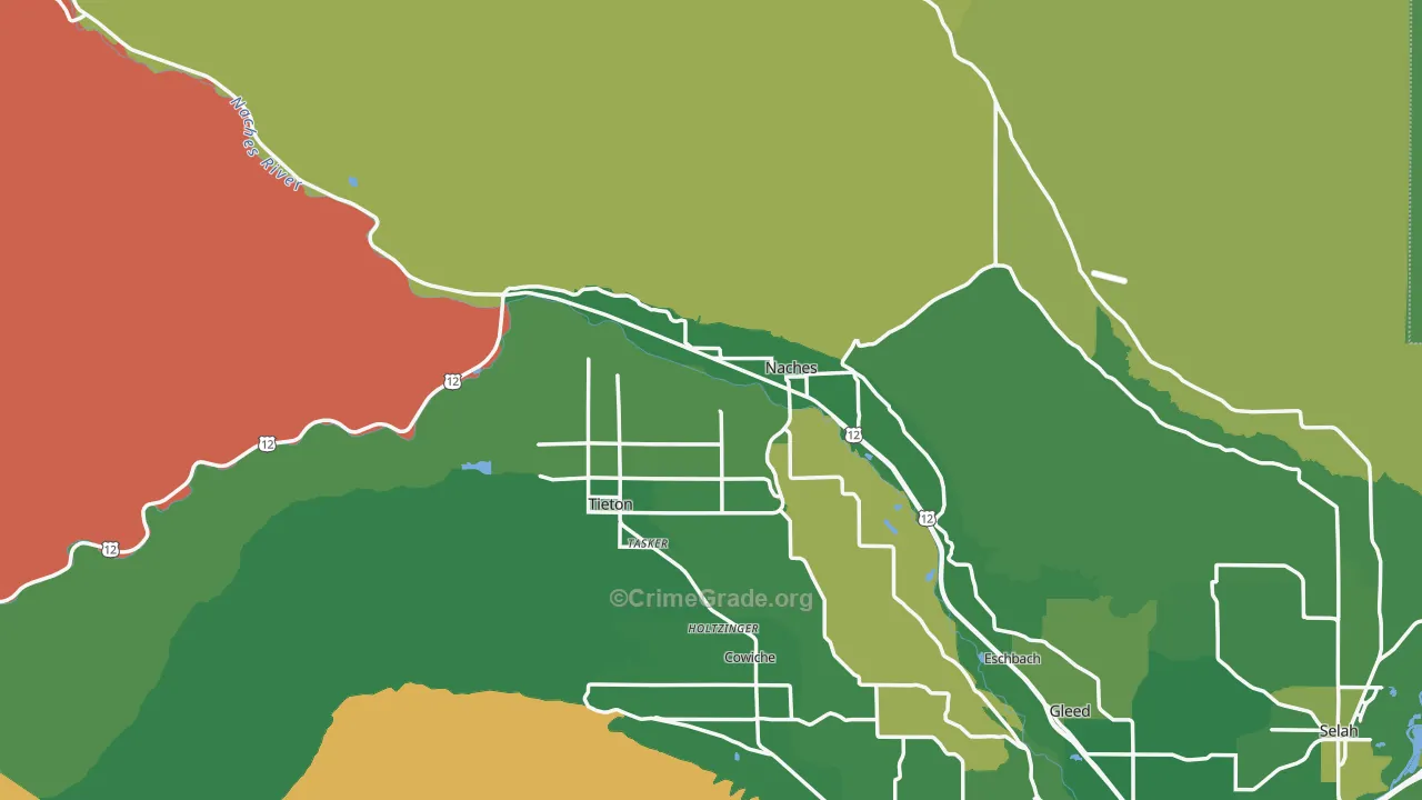Naches, WA Map of Drug-Related Crime Rates