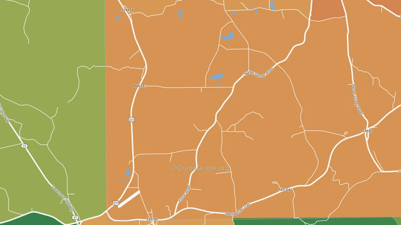 Naftel, AL Map of Drug-Related Crime Rates