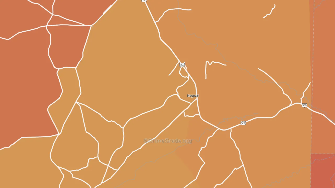 Nageezi, NM Map of Drug-Related Crime Rates