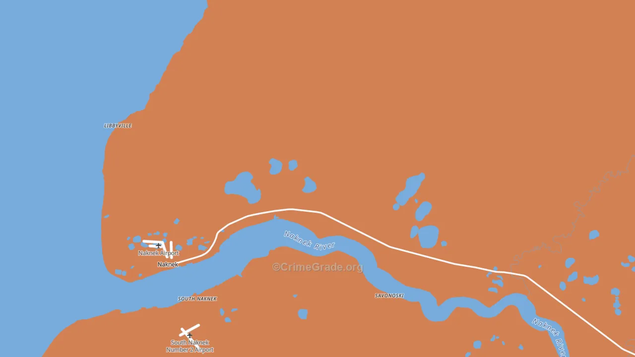 Naknek, AK Map of Drug-Related Crime Rates