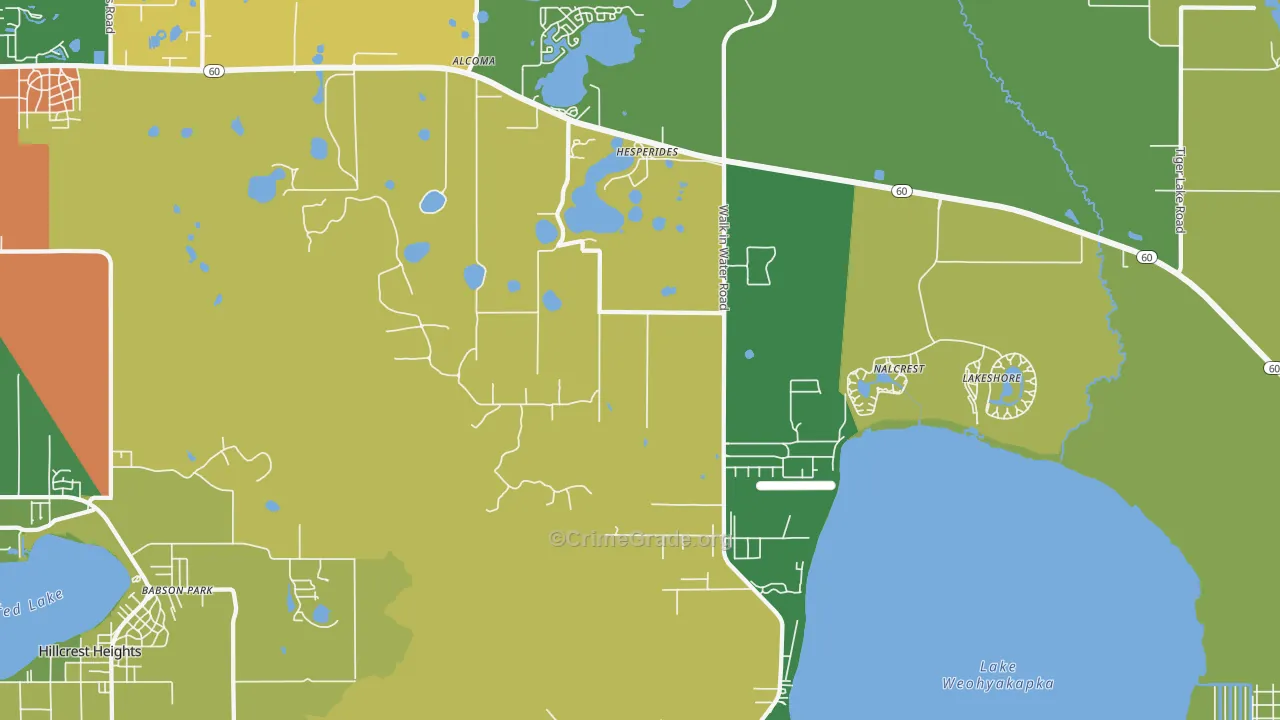 Nalcrest, FL Map of Drug-Related Crime Rates