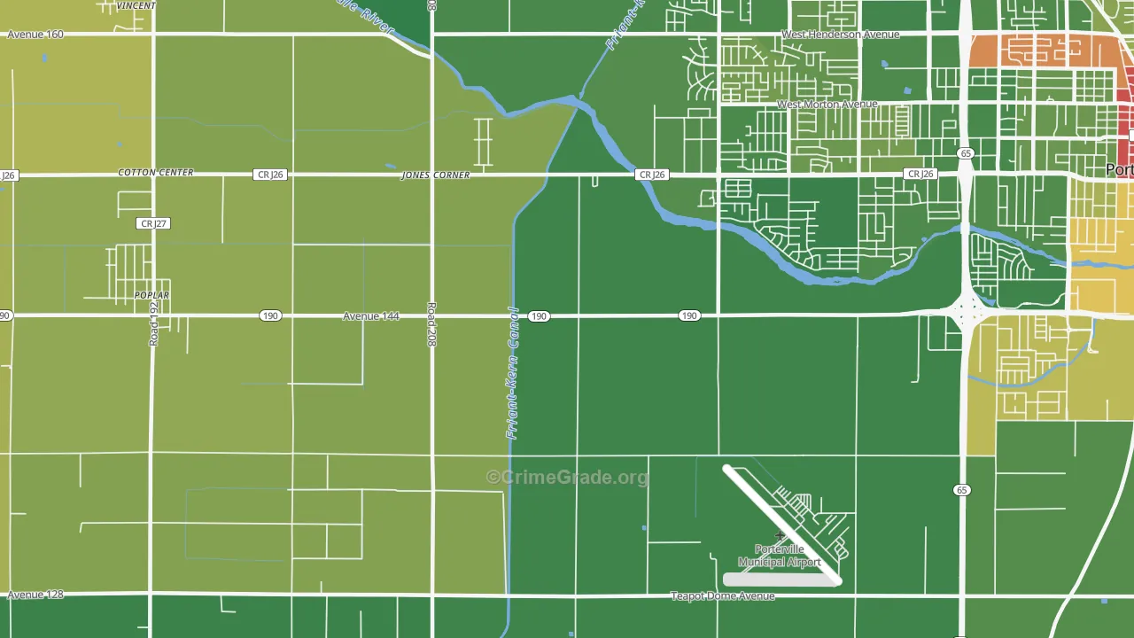 Nanceville, CA Map of Drug-Related Crime Rates