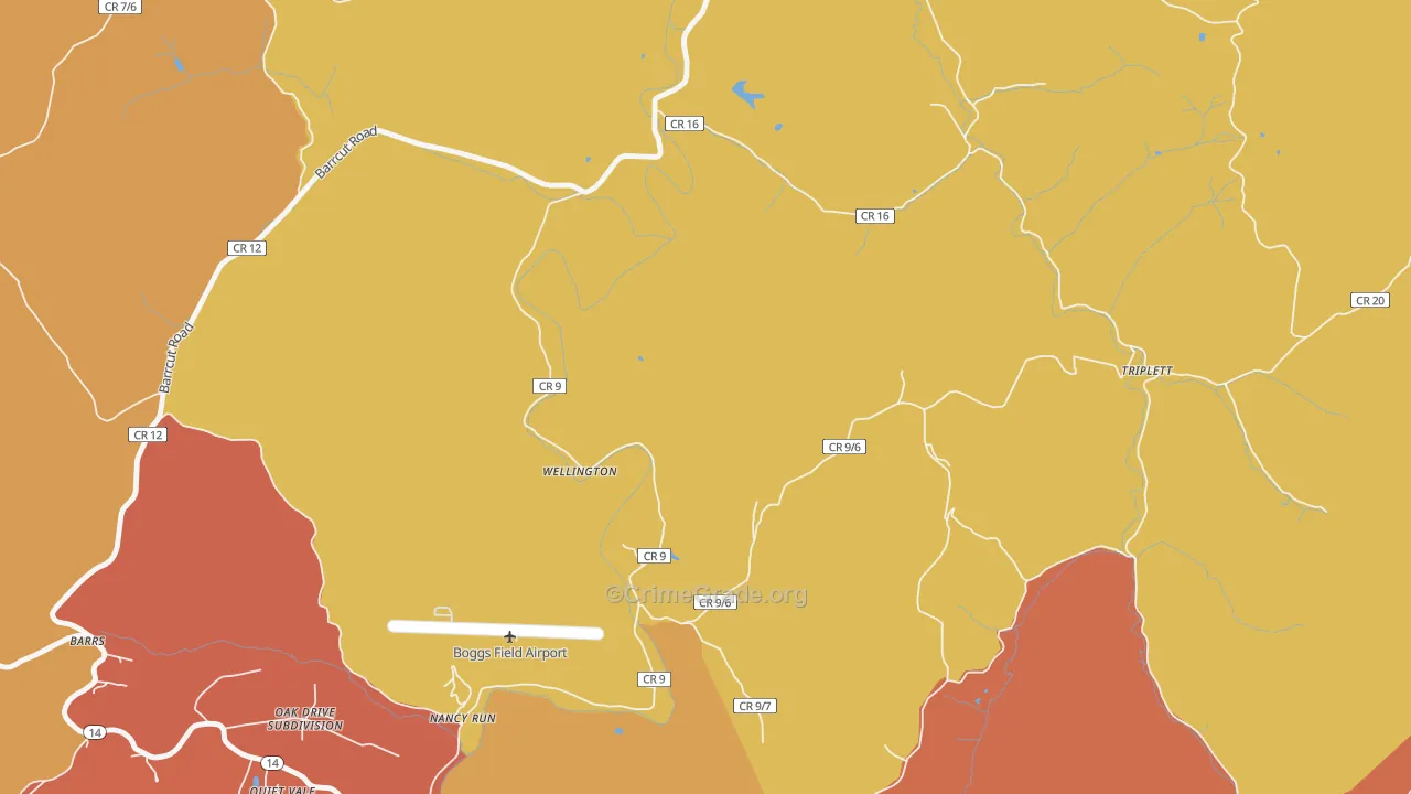 Nancy Run, WV Map of Drug-Related Crime Rates