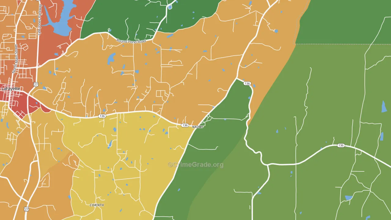 Naomi, GA Map of Drug-Related Crime Rates