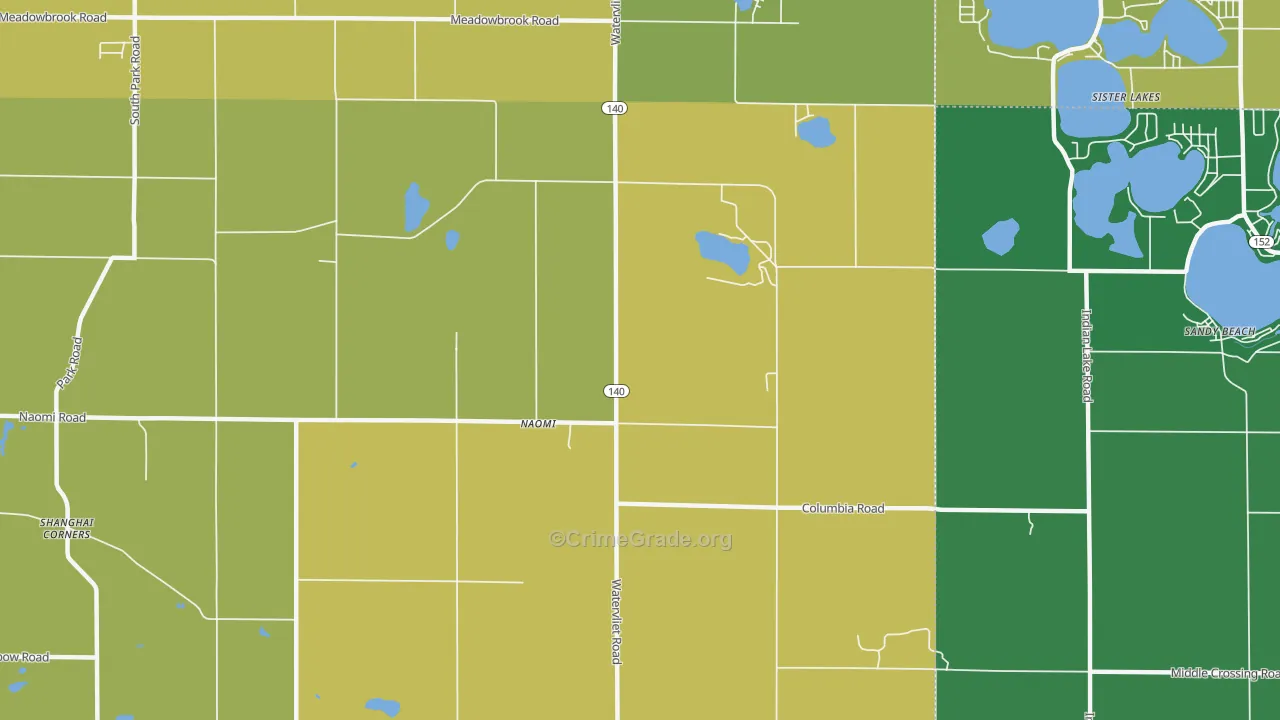 Naomi, MI Map of Drug-Related Crime Rates