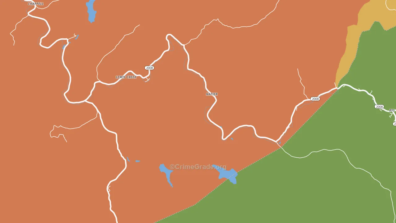 Napier, KY Map of Drug-Related Crime Rates