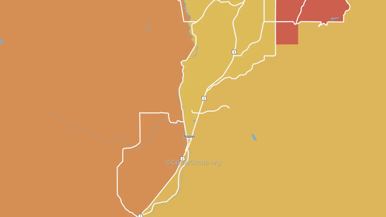 Naples, ID Map of Drug-Related Crime Rates
