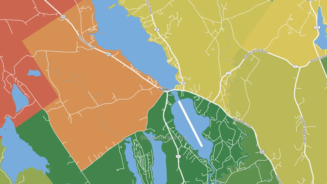 Naples, ME Map of Drug-Related Crime Rates