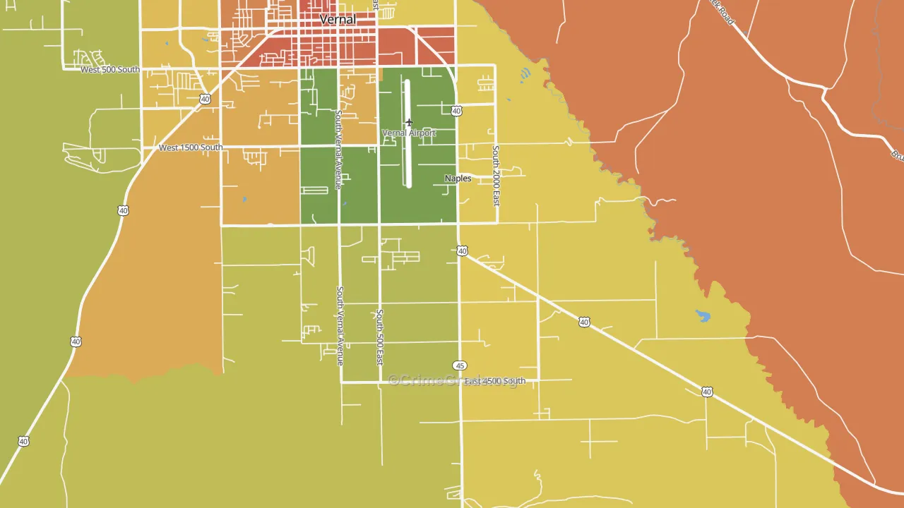 Naples, UT Map of Drug-Related Crime Rates