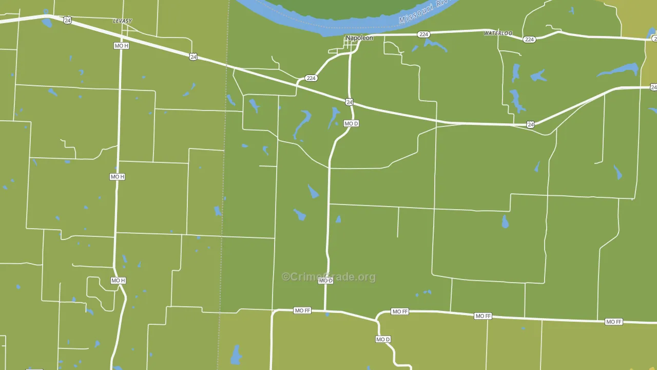 Napoleon, MO Map of Drug-Related Crime Rates