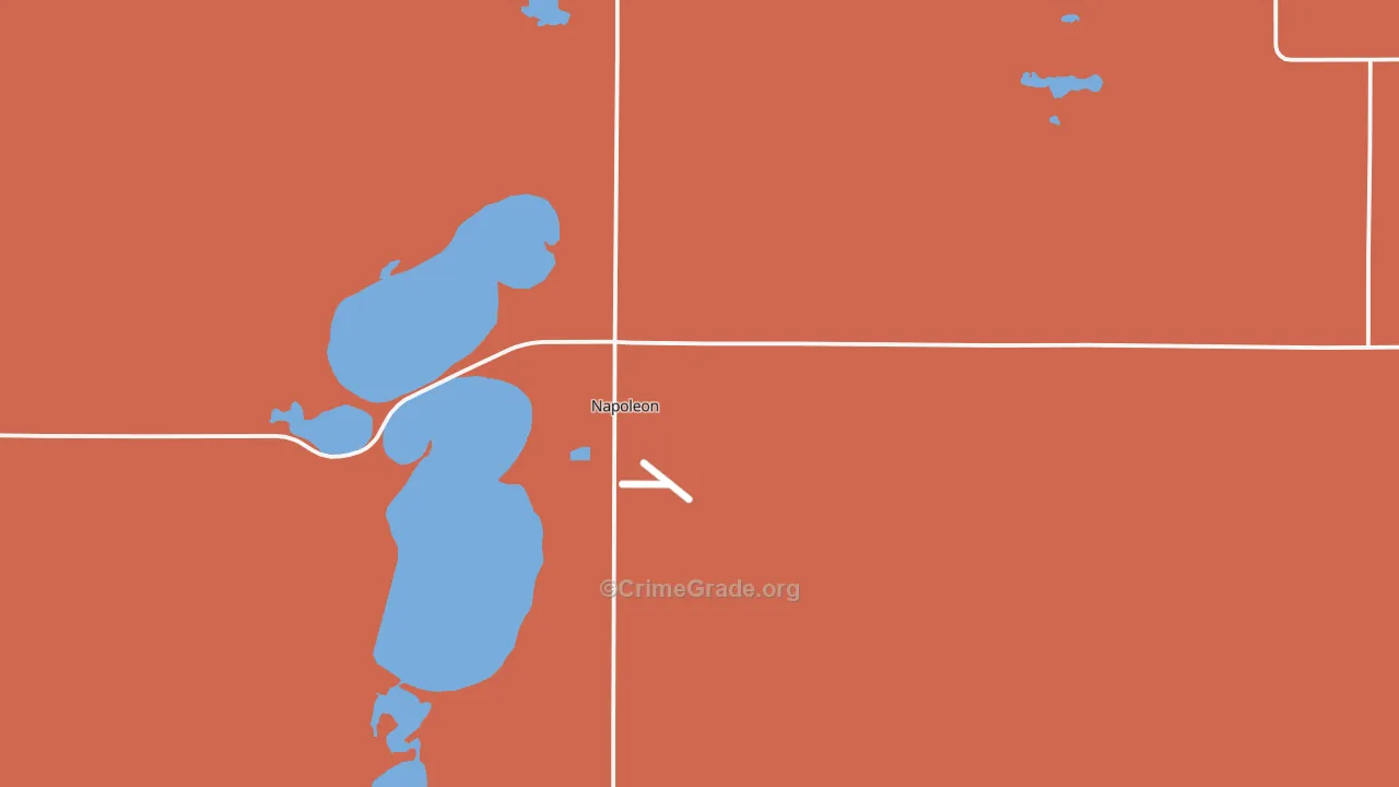 Napoleon, ND Map of Drug-Related Crime Rates
