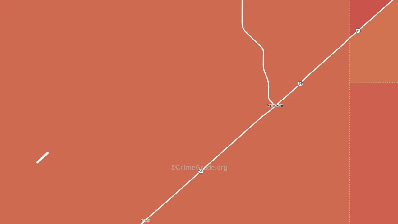 Nara Visa, NM Map of Drug-Related Crime Rates