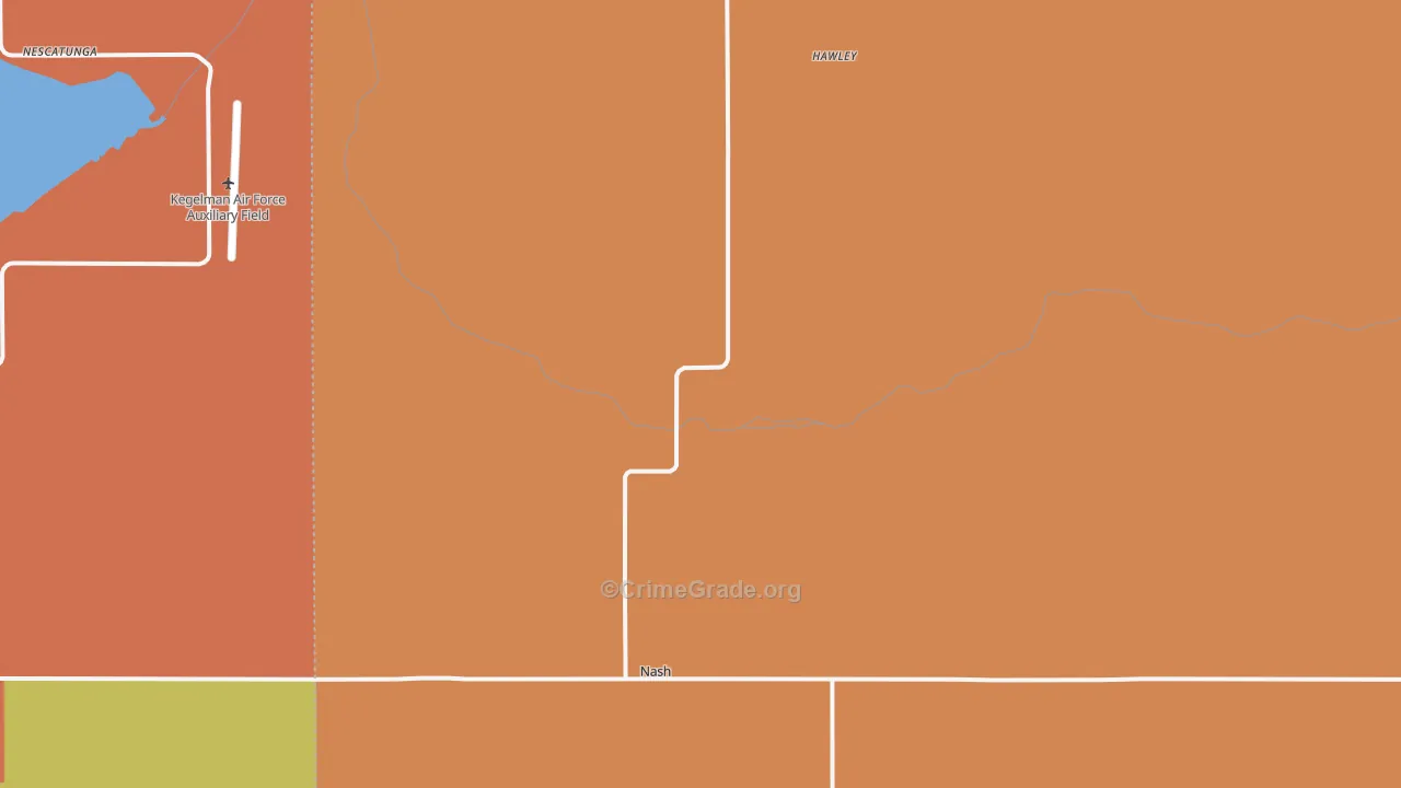 Nash, OK Map of Drug-Related Crime Rates