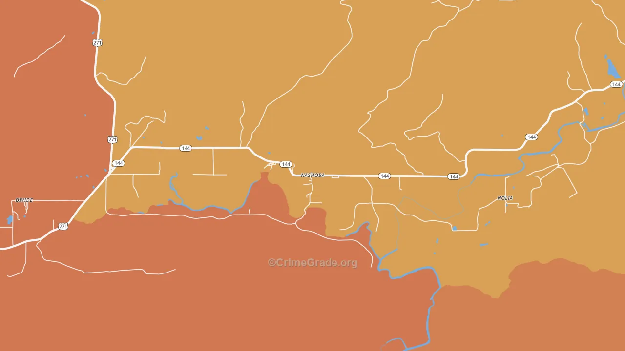 Nashoba, OK Map of Drug-Related Crime Rates