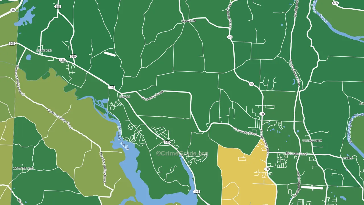 Nashport, OH Map of Drug-Related Crime Rates
