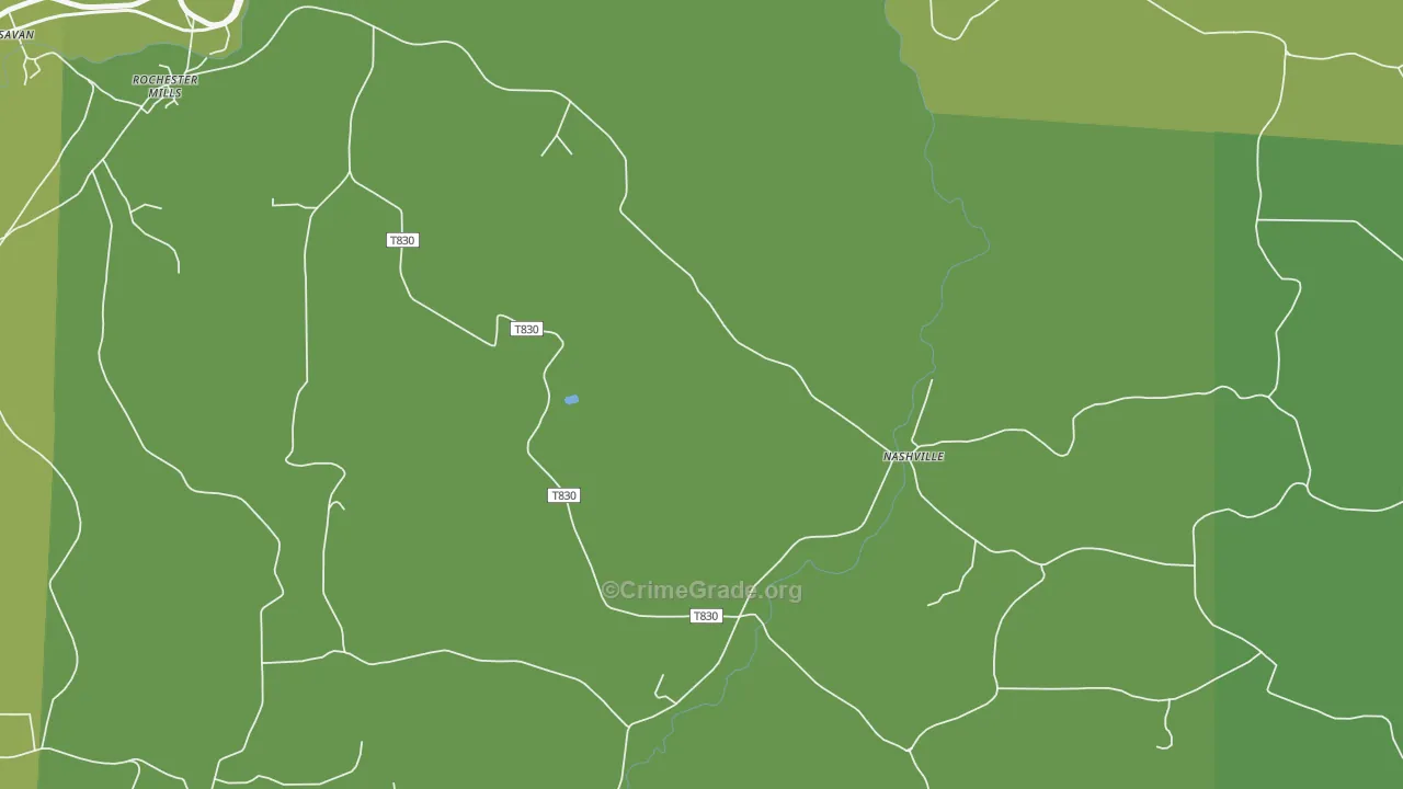 Nashville, PA Map of Drug-Related Crime Rates