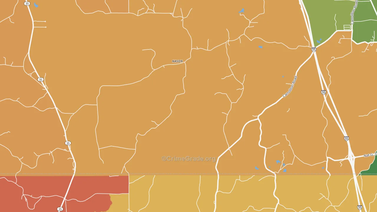 Nason, MS Map of Drug-Related Crime Rates