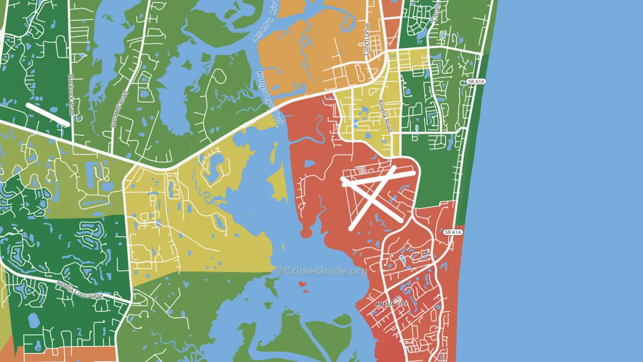 Nassau Village, FL Map of Drug-Related Crime Rates
