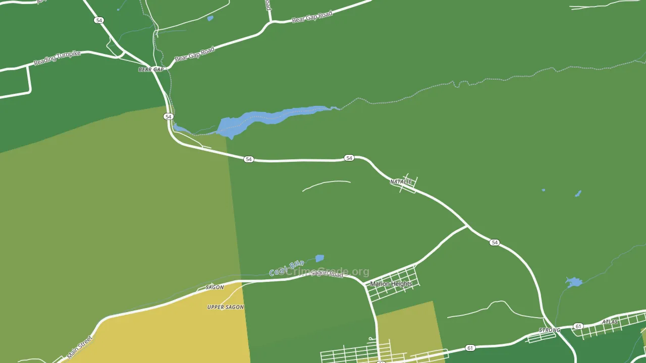 Natalie, PA Map of Drug-Related Crime Rates