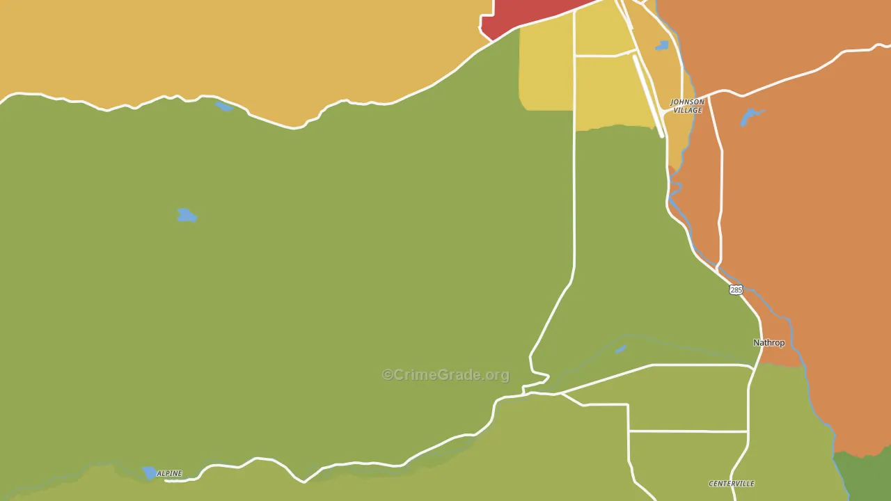 Nathrop, CO Map of Drug-Related Crime Rates