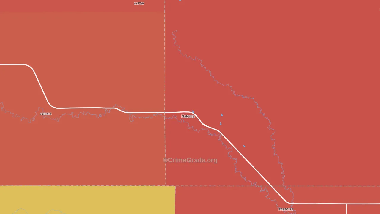 Natoma, KS Map of Drug-Related Crime Rates