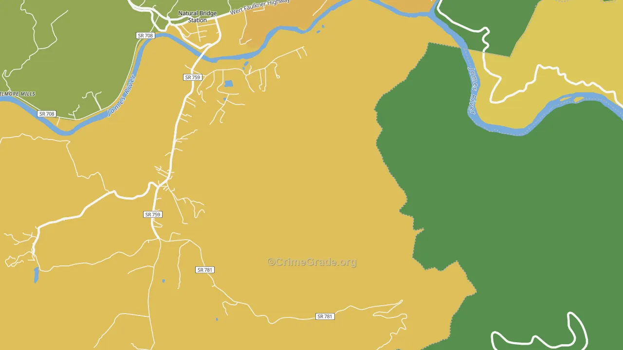 Naturl Br Sta, VA Map of Drug-Related Crime Rates