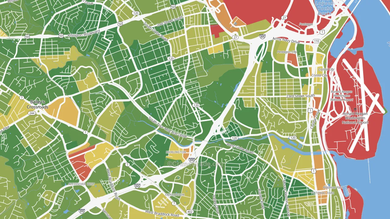 Nauck, Arlington, VA Map of Drug-Related Crime Rates