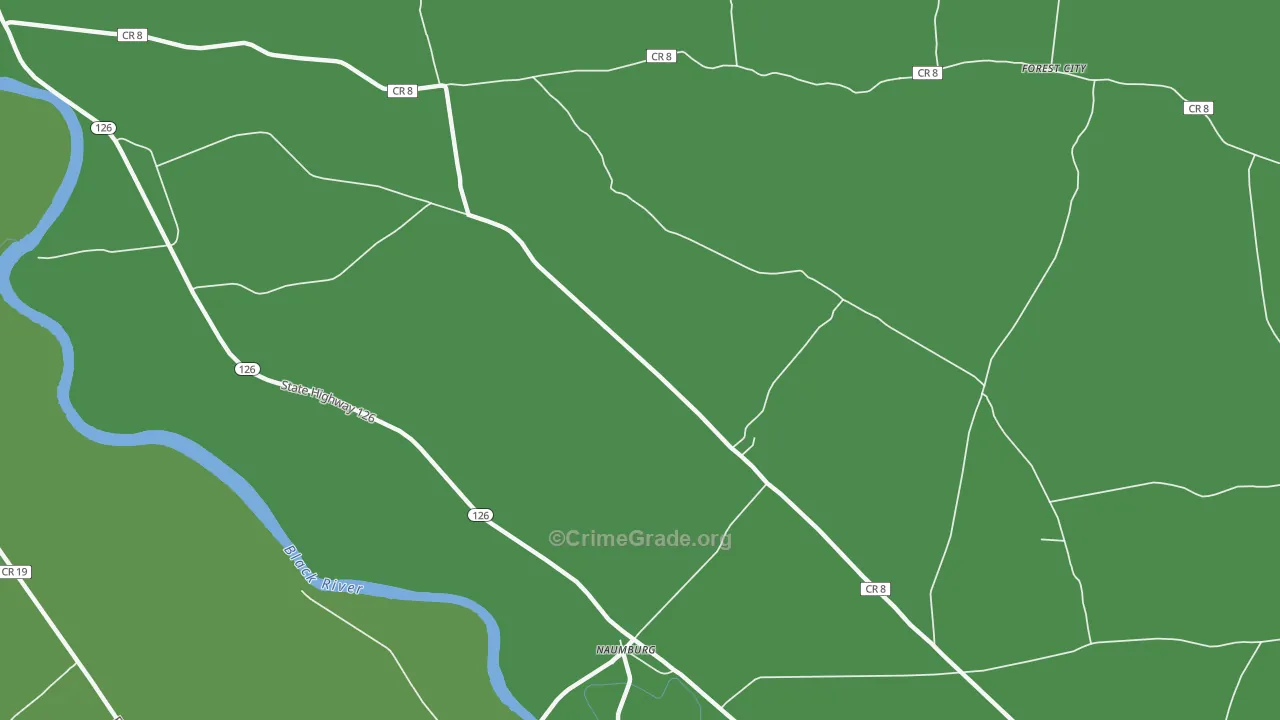 Naumburg, NY Map of Drug-Related Crime Rates