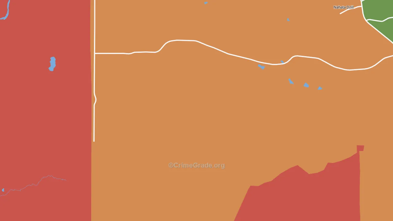 Navajo, AZ Map of Drug-Related Crime Rates