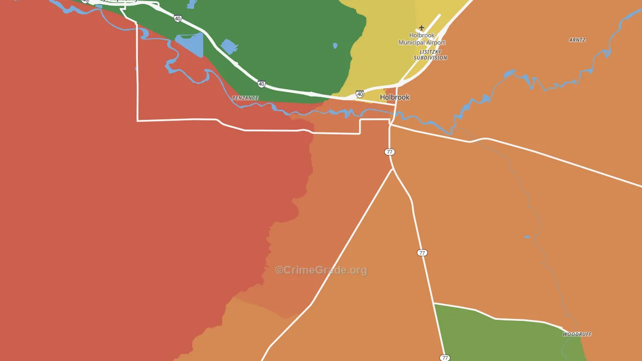 Navajo County, AZ Map of Drug-Related Crime Rates