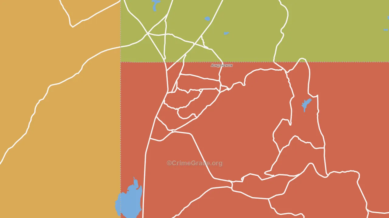 Navajo, NM Map of Drug-Related Crime Rates