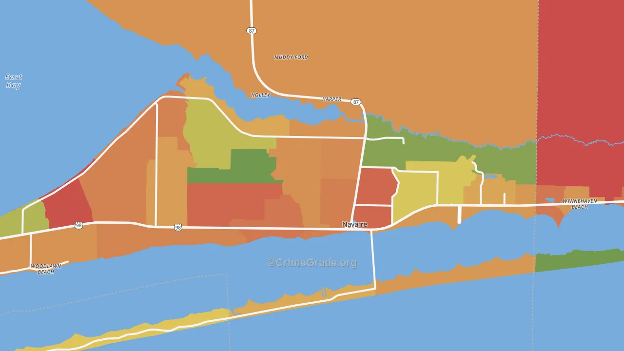Navarre, FL Map of Drug-Related Crime Rates