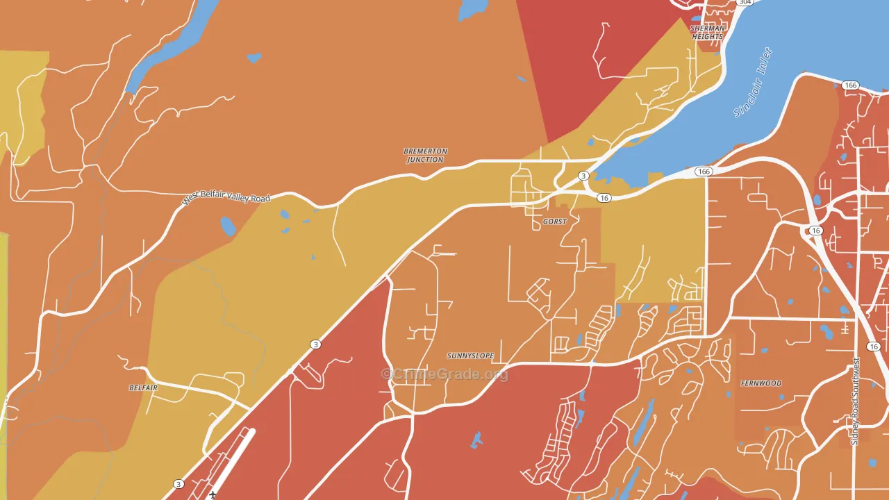 Navy Yard City, WA Map of Drug-Related Crime Rates