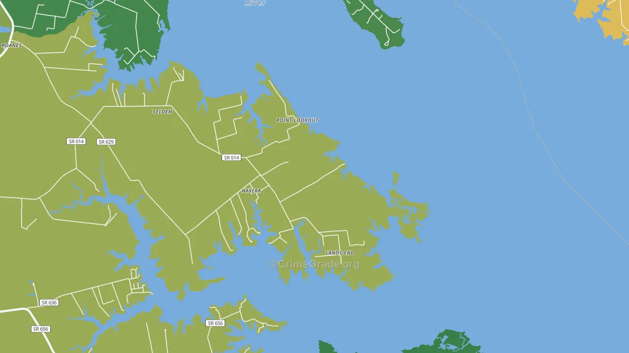 Naxera, VA Map of Drug-Related Crime Rates