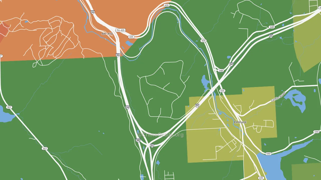 Nay Aug, PA Map of Drug-Related Crime Rates
