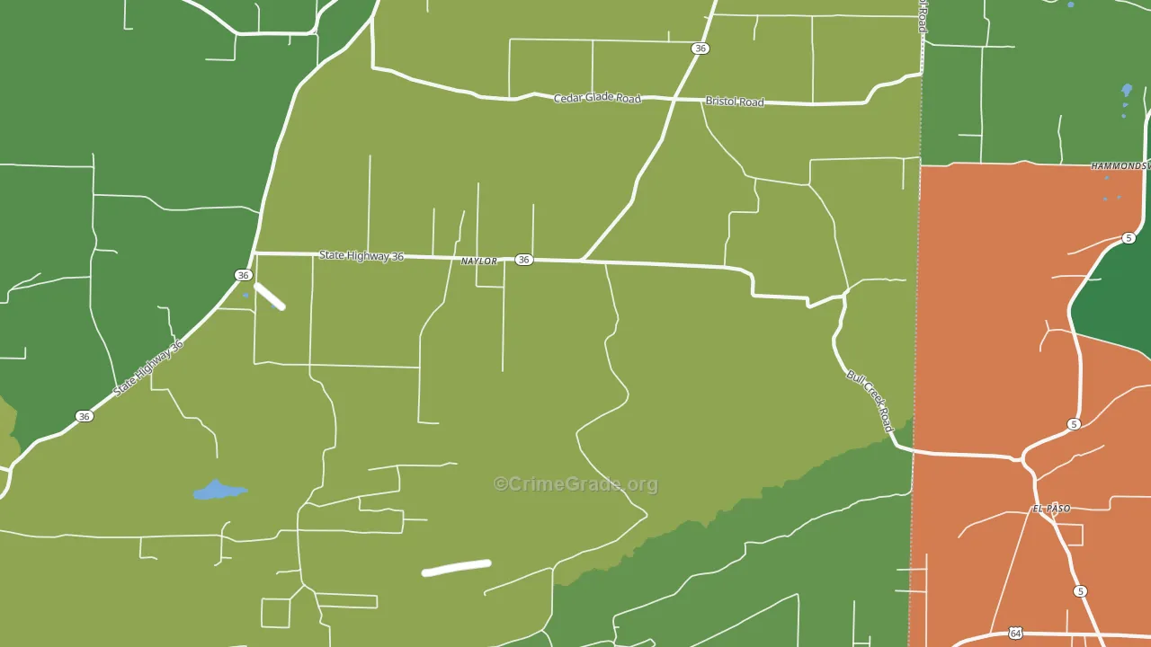 Naylor, AR Map of Drug-Related Crime Rates