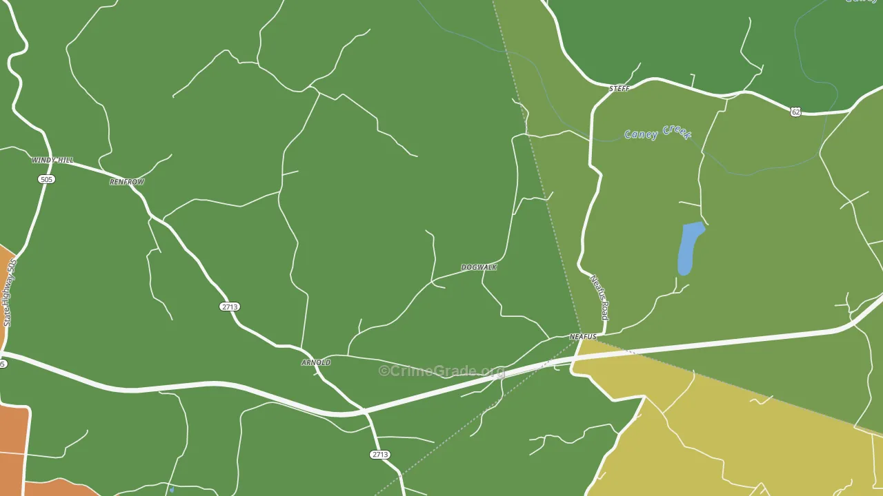 Neafus, KY Map of Drug-Related Crime Rates