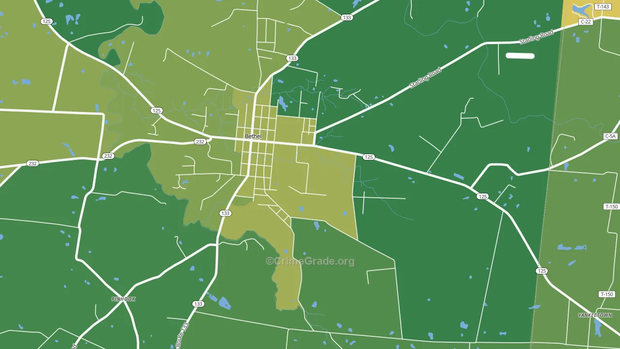 Neals Corner, OH Map of Drug-Related Crime Rates
