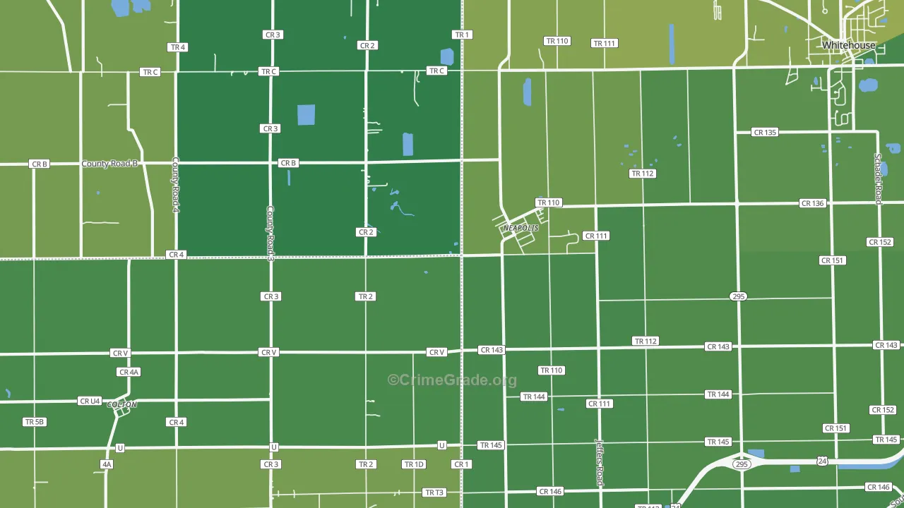 Neapolis, OH Map of Drug-Related Crime Rates